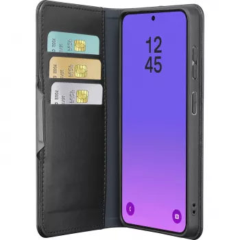 Cellularline Book Agenda 2 dėklas Galaxy A57 - knygos stiliaus dirbtinės odos dėklas su magnetiniu užraktu, stovo funkcija ir RFID/NFC apsauga bekontaktėms kortelėms