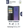 Cellularline Book Agenda 2 dėklas Galaxy A57 - knygos stiliaus dirbtinės odos dėklas su magnetiniu užraktu, stovo funkcija ir RFID/NFC apsauga bekontaktėms kortelėms