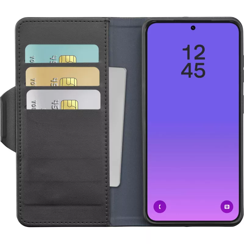 Cellularline Book Agenda 2 dėklas Galaxy A57 - knygos stiliaus dirbtinės odos dėklas su magnetiniu užraktu, stovo funkcija ir RFID/NFC apsauga bekontaktėms kortelėms