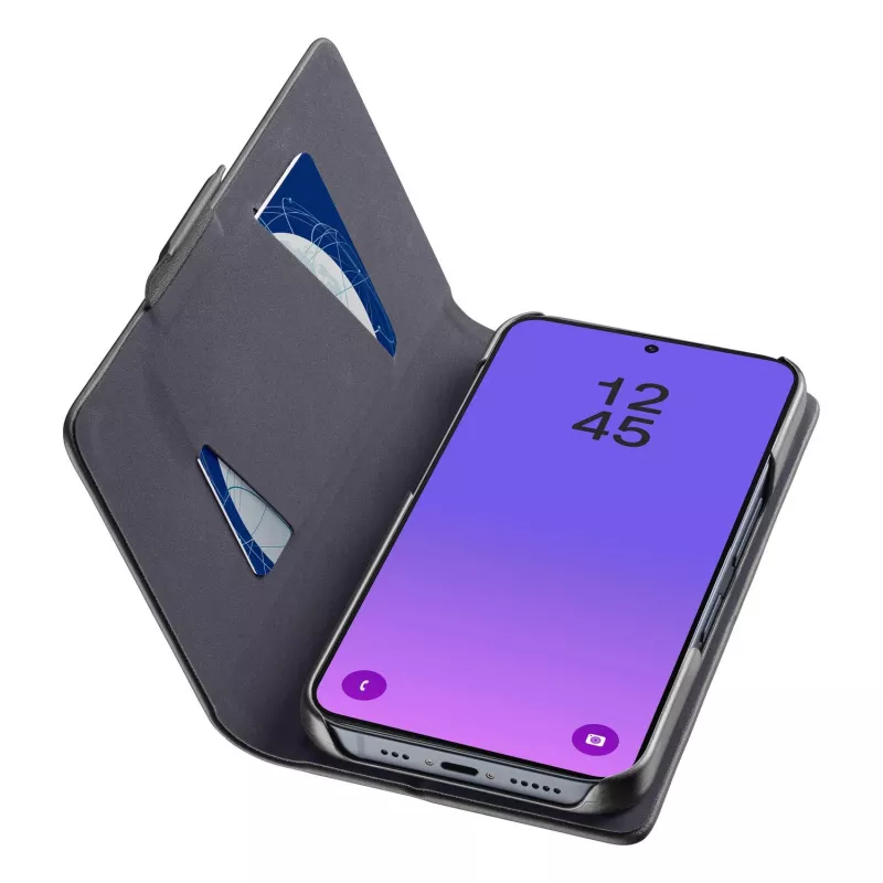 Cellularline Book - Dėklas Samsung Galaxy A57 knygelės tipo su kortelių kišene, magnetiniu užsegimu ir pilna prieiga prie mygtukų bei jungčių