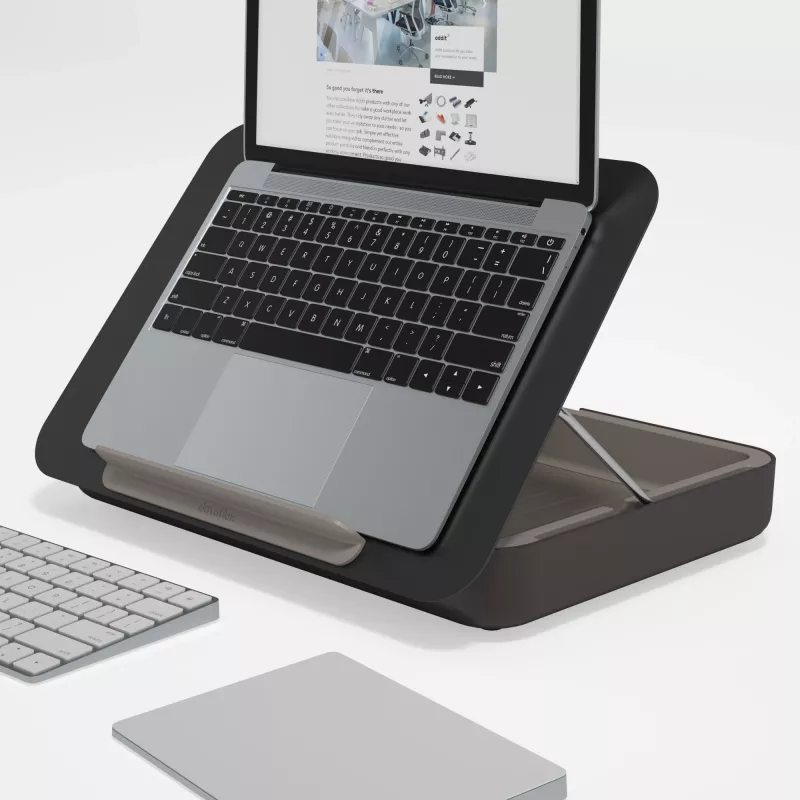 Dataflex Addit Bento® ergonomic toolbox 903 – ergonominis stovas nešiojamam kompiuteriui, juodas, 38,1 cm (15 col.), 6 kg