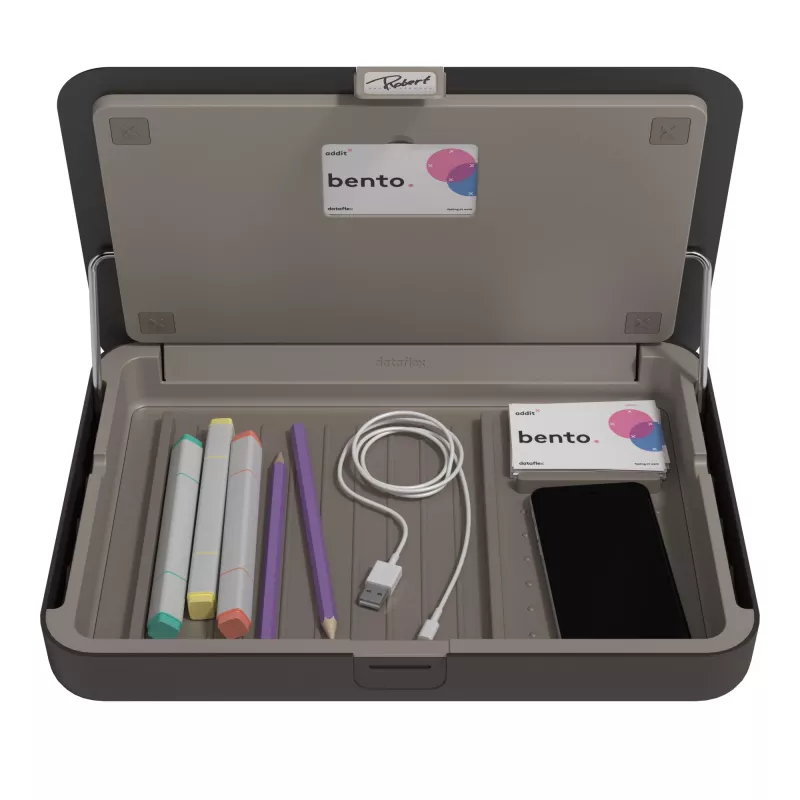 Dataflex Addit Bento® ergonomic toolbox 903 – ergonominis stovas nešiojamam kompiuteriui, juodas, 38,1 cm (15 col.), 6 kg