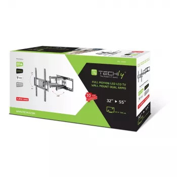 Techly ICA-PLB 344STY TV laikiklis 139,7 cm (55 col.) juodas