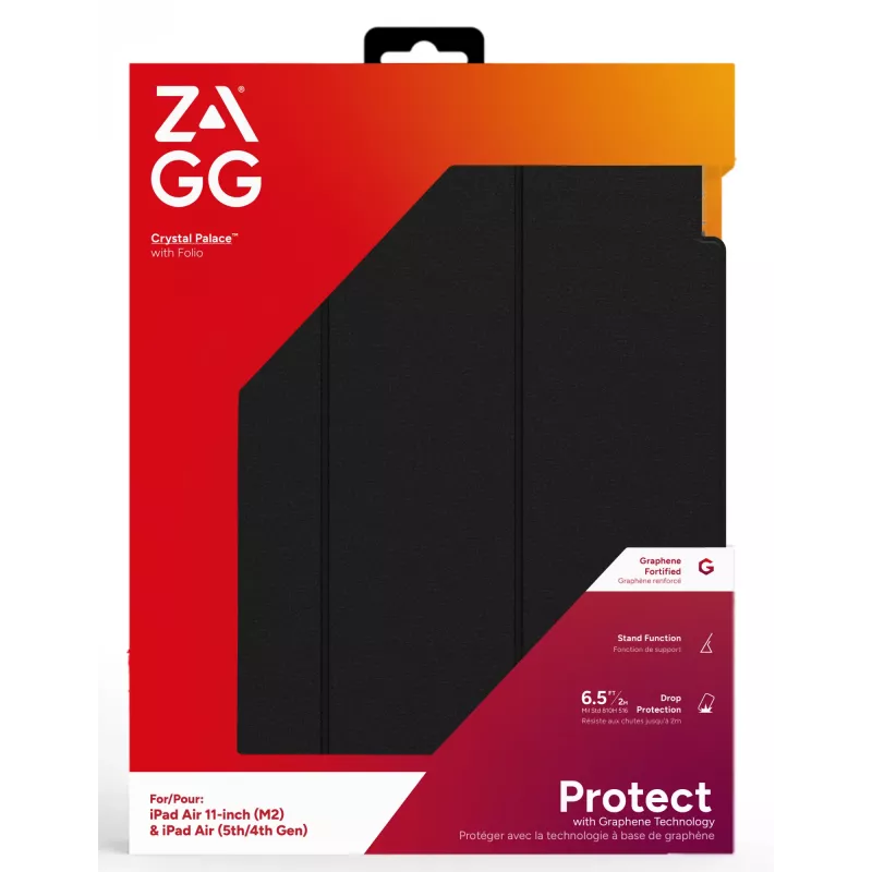 ZAGG Crystal Palace Folio 27,9 cm (11 colių) permatomas dėklas planšetei