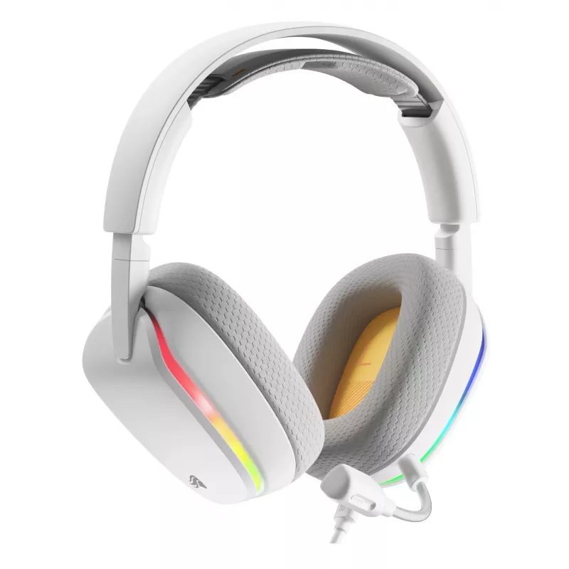 Glorious GHS Eternal RGB – Stereo RGB žaidimų ausinės, PC, PS5, PS4, Switch, baltos