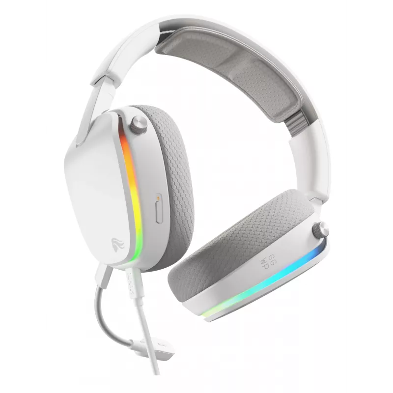Glorious GHS Eternal RGB – Stereo RGB žaidimų ausinės, PC, PS5, PS4, Switch, baltos