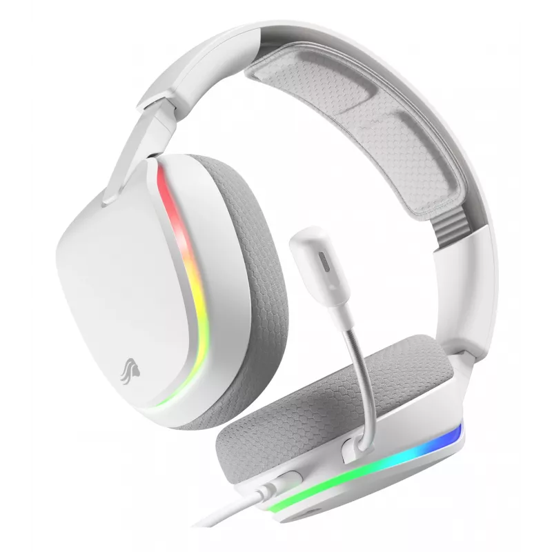 Glorious GHS Eternal RGB – Stereo RGB žaidimų ausinės, PC, PS5, PS4, Switch, baltos