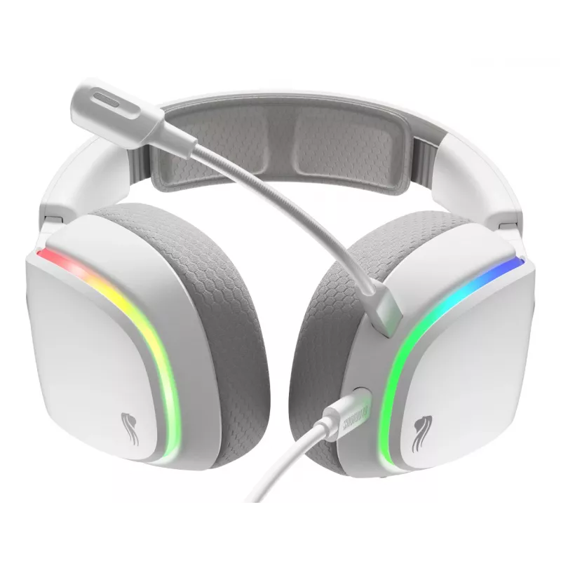Glorious GHS Eternal RGB – Stereo RGB žaidimų ausinės, PC, PS5, PS4, Switch, baltos