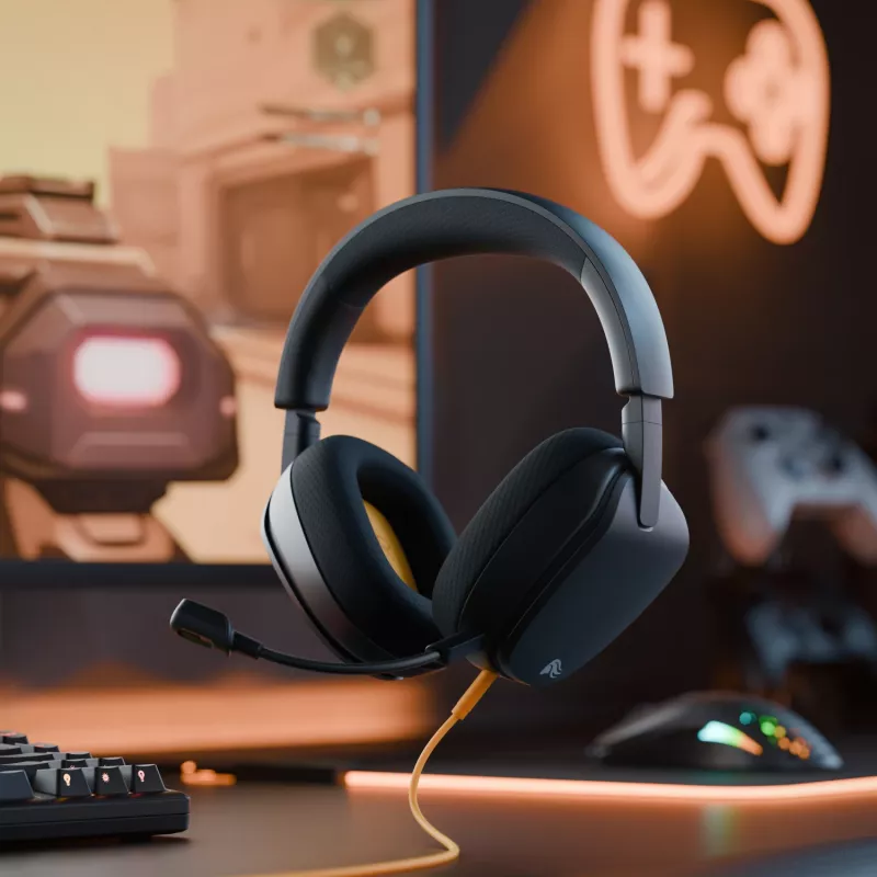 Glorious Gaming GHS Eternal – Stereo žaidimų ausinės, PC, PS5, PS4, Xbox, Switch, 3.5 mm, juodos