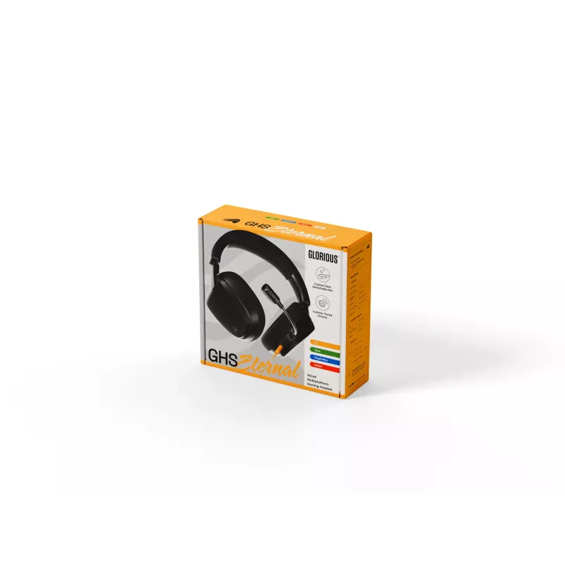 Glorious Gaming GHS Eternal – Stereo žaidimų ausinės, PC, PS5, PS4, Xbox, Switch, 3.5 mm, juodos
