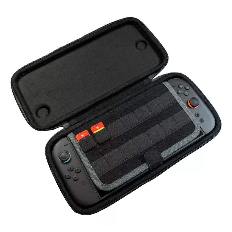 Dėklas kelioninis Turtle Beach PlayTrek Slim Case, skirtas Nintendo Switch 2, anglies juodas, 290×58×145 mm