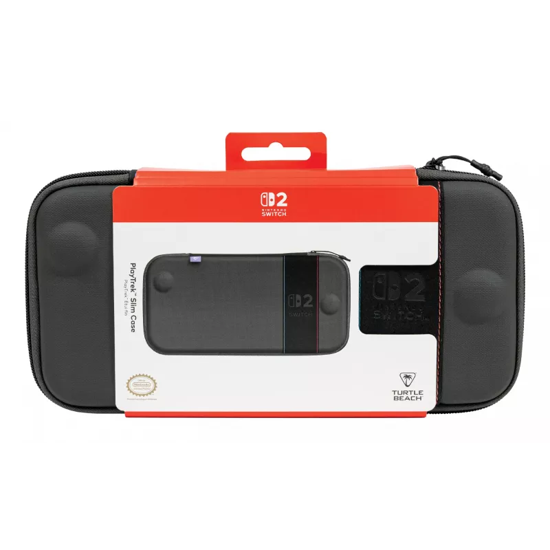 Dėklas kelioninis Turtle Beach PlayTrek Slim Case, skirtas Nintendo Switch 2, anglies juodas, 290×58×145 mm