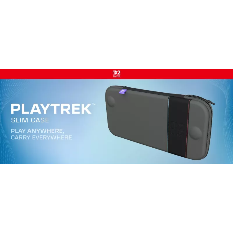 Dėklas kelioninis Turtle Beach PlayTrek Slim Case, skirtas Nintendo Switch 2, anglies juodas, 290×58×145 mm