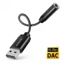 Axagon ADA-HA USB-A į 3,5 mm lizdą Hi-Res DAC garso adapteris, 384kHz/32bit, Stereo