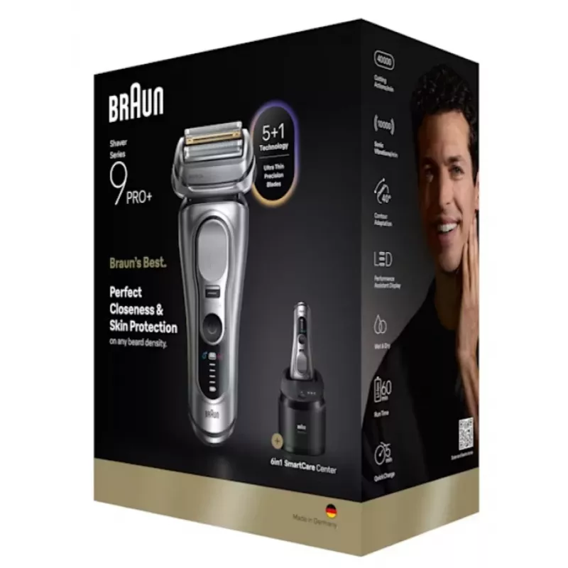 Foil skustuvas Braun Series 9 Pro+ 9667CC sidabrinis nerūdijantis plienas