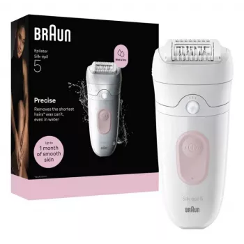 Braun Silk-epil 5-000 epiliatorius su 28 pincetais, rožinis