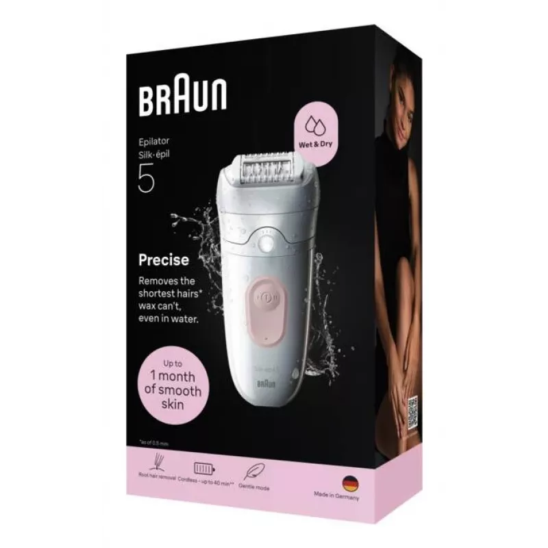 Braun Silk-epil 5-000 epiliatorius su 28 pincetais, rožinis