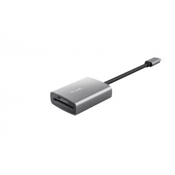 Trust 24136 kortelių skaitytuvas USB 3.2 Gen 1 (3.1 Gen 1) Type-C, aliuminis