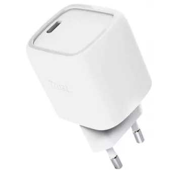 Trust Maxo 30W USB-C GaN įkroviklis, vidaus, greitas įkrovimas, baltas