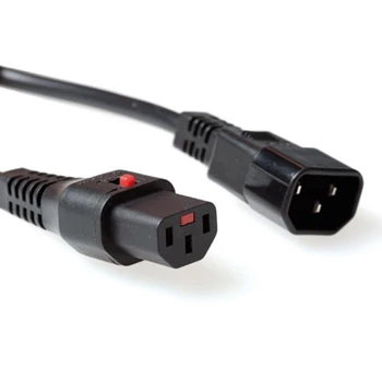 ACT maitinimo laidas C13 IEC Lock C14 juodas 1 m PC1024 230V 10 A