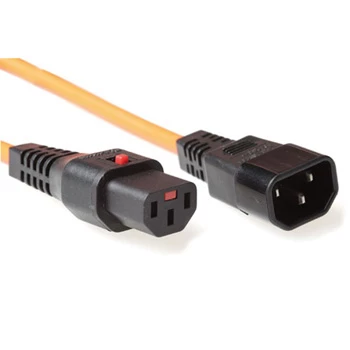 ACT Powercord C13 IEC Lock C14 oranžinis 3 m PC942 230V 10A
