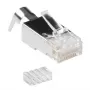 ACT FA2000 CAT6A ekranuota RJ45 (8P/8C) jungtis apvaliam kabeliui su vientisais arba suvytais laidininkais