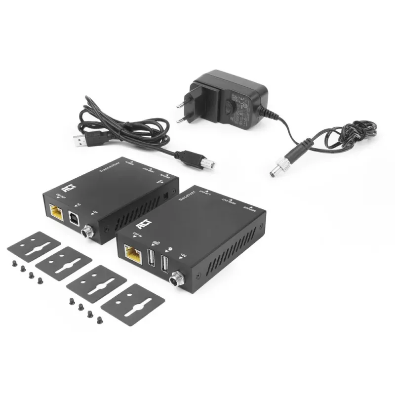 ACT AC7815 HDMI 2.0 KVM prailgintuvas per CAT6A iki 70 metrų, 4K@60Hz