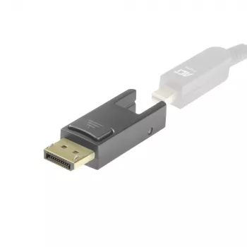 ACT keitiklis Mini DisplayPort į DisplayPort, skirtas DisplayPort aktyviems optimsiams kabeliams su atjungiamu jungtuku
