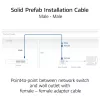 ACT Blue 20 m S/FTP CAT6A B2ca PoE++ 100 W vientisas montažinis kabelis, RJ45 kištukas – kištukas