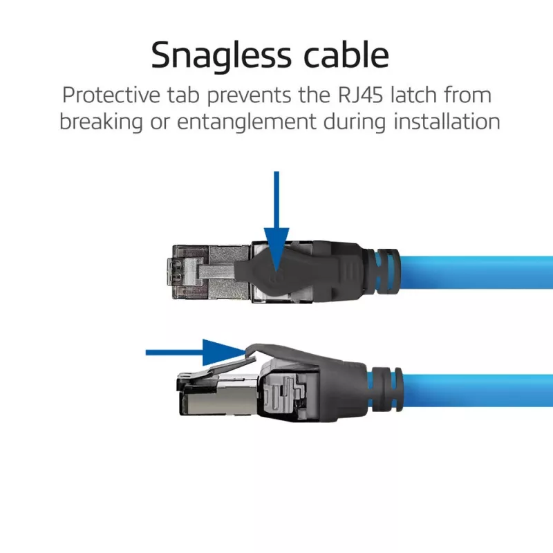 Parengtinis S/FTP Cat6A B2ca PoE++ 100W kabelis su RJ45 kištukais ACT FB0090, 90 m, vientisas laidininkas