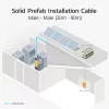 Parengtinis S/FTP Cat6A B2ca PoE++ 100W kabelis su RJ45 kištukais ACT FB0090, 90 m, vientisas laidininkas
