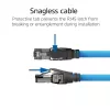 ACT Blue 25m S/FTP CAT6A B2ca PoE++ 100W vientisas gamyklinis montavimo kabelis, RJ45 kištukas – lizdas