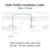 ACT Blue 30 m S/FTP CAT6A B2ca PoE++ 100 W vientisas gyslinis montavimo kabelis, RJ45 kištukas – lizdas