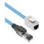 ACT Blue 40 m S/FTP CAT6A B2ca PoE++ 100 W vientisas montažinis kabelis, RJ45 kištukas – lizdas