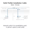 ACT Blue 40 m S/FTP CAT6A B2ca PoE++ 100 W vientisas montažinis kabelis, RJ45 kištukas – lizdas