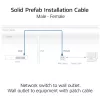 ACT Blue 65 m S/FTP CAT6A B2ca PoE++ 100 W vientisas montažinis kabelis, RJ45 kištukas – lizdas