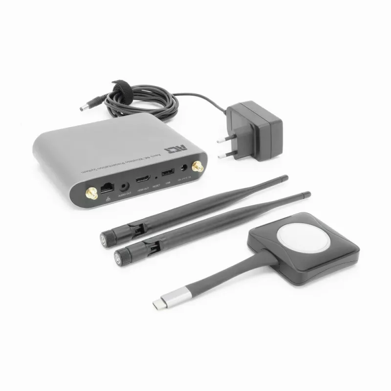 ACT Aero 4K belaidė prezentacijų sistema, stalinis, juoda, pilka, 3840 x 2160, 2160p, USB Type-C, USB