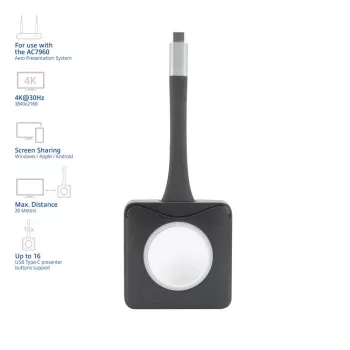 ACT Aero 4K Presenter Button mygtukas, juodas