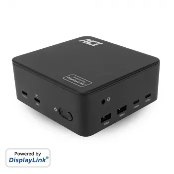 ACT Universal USB-C Dock 4K, 3 HDMI/DisplayPort monitorams, DisplayLink