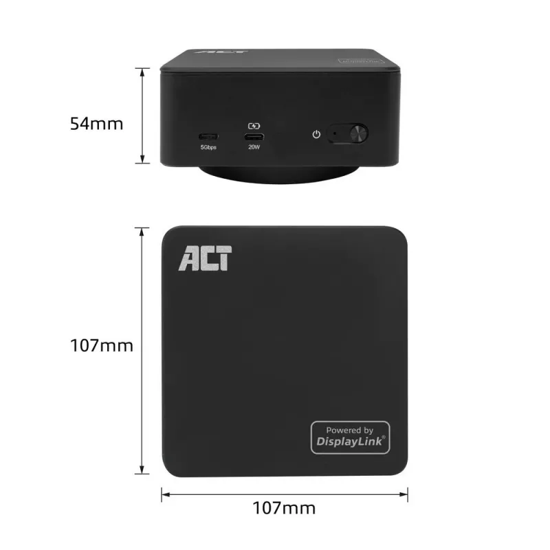ACT Universal USB-C Dock 4K, 3 HDMI/DisplayPort monitorams, DisplayLink