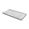 R-Go Tools ergonominė klaviatūra R-Go Compact Break, kompaktiška klaviatūra su pertraukų programine įranga, QWERTZ (CH), Bluetooth, balta