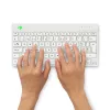 R-Go Tools ergonominė klaviatūra R-Go Compact Break, kompaktiška klaviatūra su pertraukų programine įranga, QWERTZ (CH), Bluetooth, balta