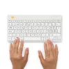 R-Go Tools ergonominė klaviatūra R-Go Compact Break, kompaktiška klaviatūra su pertraukų programine įranga, QWERTZ (CH), Bluetooth, balta