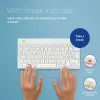 R-Go Tools ergonominė klaviatūra R-Go Compact Break, kompaktiška klaviatūra su pertraukų programine įranga, QWERTZ (CH), Bluetooth, balta