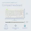 R-Go Tools ergonominė klaviatūra R-Go Compact Break, kompaktiška klaviatūra su pertraukų programine įranga, QWERTZ (CH), Bluetooth, balta