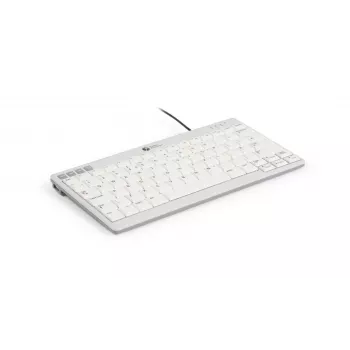 BakkerElkhuizen UltraBoard 950 V2 UK Qwerty, laidas, USB, žirkliniai jungikliai, QWERTY, tamsiai pilka, šviesiai pilka