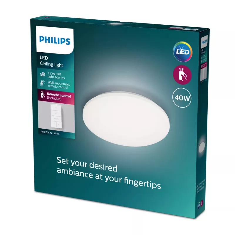 Philips Functional Izso lubinis šviestuvas 40 W, LED, 4300 lm, IP20, baltas