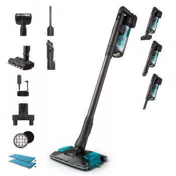 Philips XC8155/01 2-in-1 belaidis šluotinis siurblys – sausam ir šlapiam valymui, 25,2 V, 0,6 L
