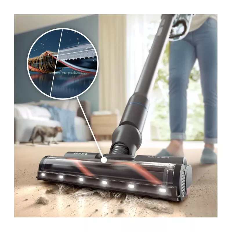 Philips XC8155/01 2-in-1 belaidis šluotinis siurblys – sausam ir šlapiam valymui, 25,2 V, 0,6 L