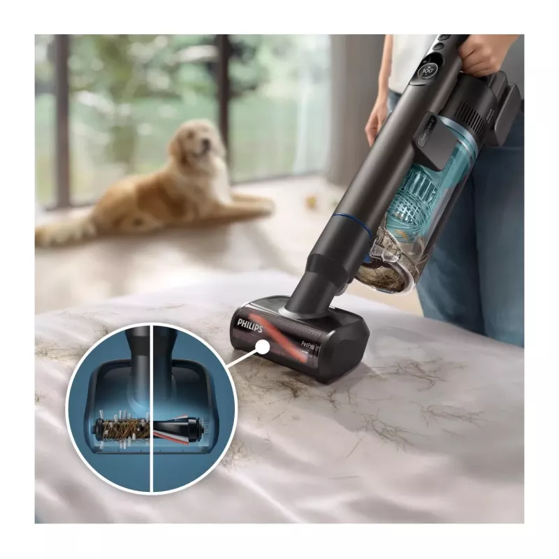 Philips XC8155/01 2-in-1 belaidis šluotinis siurblys – sausam ir šlapiam valymui, 25,2 V, 0,6 L